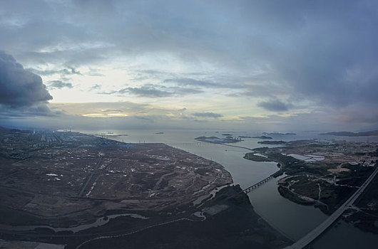广东惠州大亚湾石化区埃克森美孚项目工地航拍