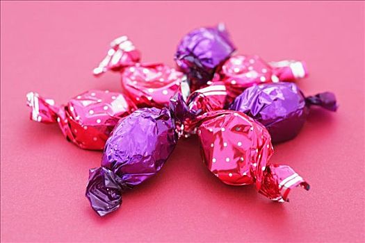 甜食,粉色,紫色,包装纸