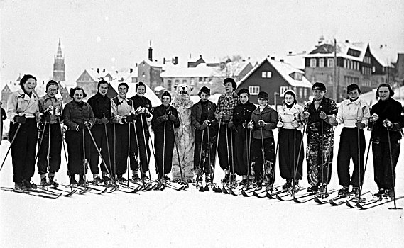 冬季运动,滑雪,北极熊,20世纪30年代,精准,位置,未知,德国,欧洲