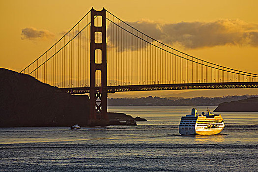 游船,旧金山湾,旧金山,加利福尼亚,美国