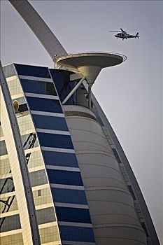阿联酋,迪拜,地区,直升飞机,停机坪,帆船酒店