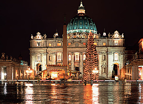 圣诞节,大教堂,梵蒂冈城,世界遗产,罗马,拉齐奥,意大利,欧洲