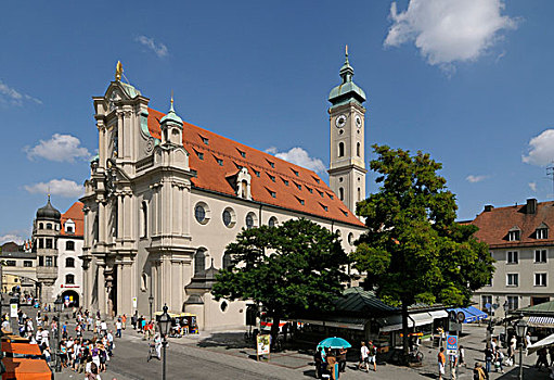 圣灵大教堂,教堂,慕尼黑,巴伐利亚,德国,欧洲