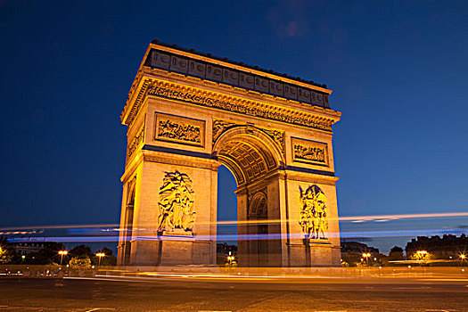 凯旋门,城市,拱形,巴黎,法兰西岛,法国