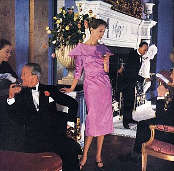 女人,晚礼服,20世纪50年代
