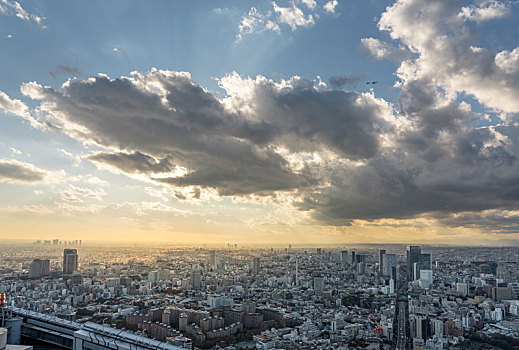 日本东京市区俯瞰