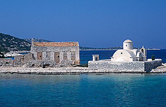 岛屿,多德卡尼斯群岛,多,著名,地标,教堂