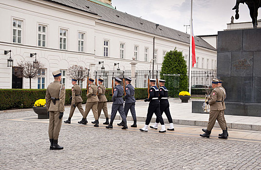 军人,展示,军役,总统府,华沙,波兰,欧洲