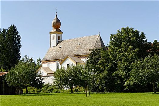 小教堂,上巴伐利亚,德国,欧洲