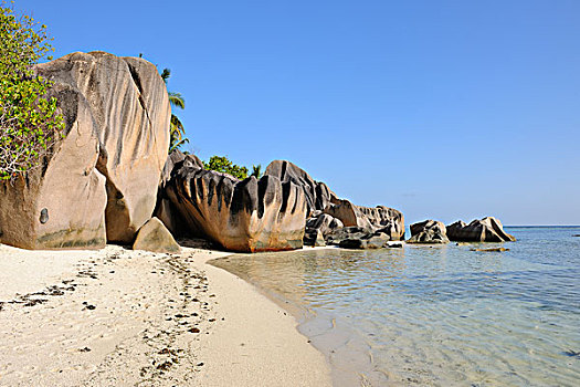 石头,拉迪格岛,塞舌尔