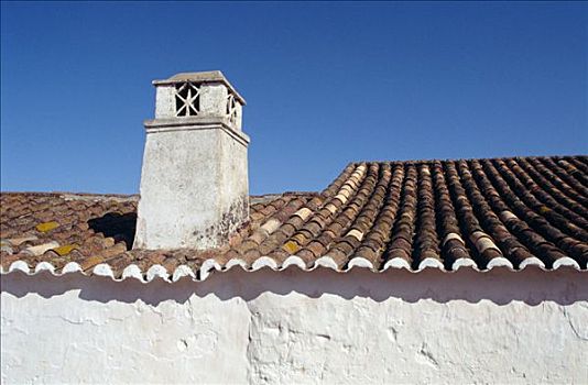 烟囱,阿尔加维,葡萄牙,屋顶