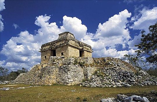 古老,玛雅,遗址,尤卡坦半岛,墨西哥,中美洲