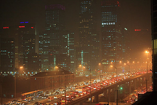 北京东三环夜景