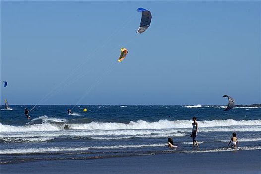 海洋,帆板,特内里费岛,加纳利群岛,西班牙