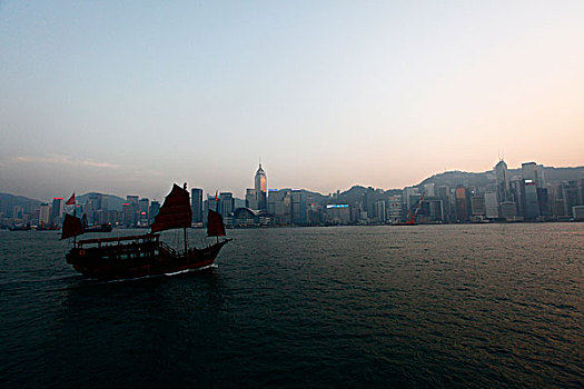 香港,商场,大厦,大楼,街道,夜景,维多利亚港,海,河,江,帆船,全景,国际金融中心二期