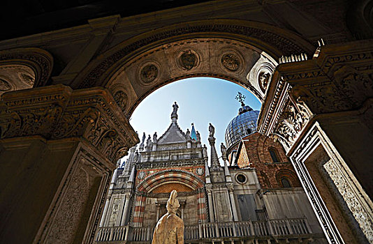宫殿,风景,大教堂,威尼斯,意大利