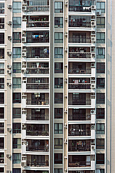 中国,上海,高层建筑,公寓