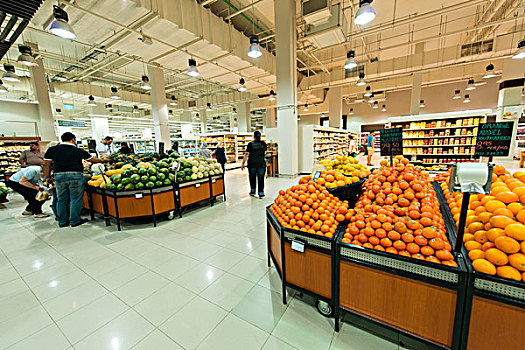 迪拜,八月,超市,阿联酋