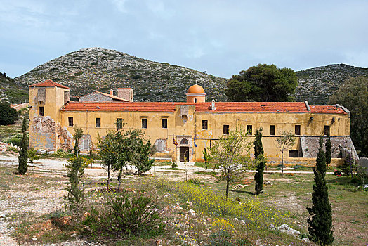 希腊,东正教堂,寺院,半岛,克里特岛,欧洲