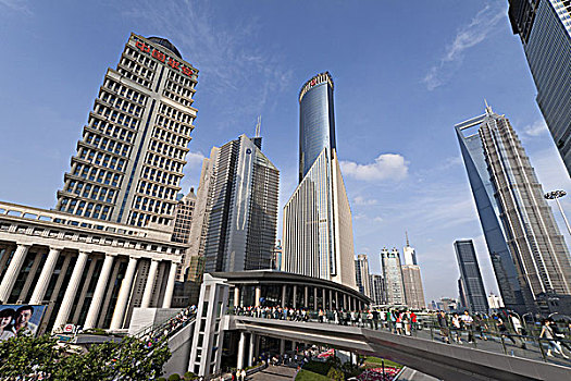 上海浦东陆家嘴的,中国平安,大厦和,浦东中国银行,金茂大厦,环球金融中心