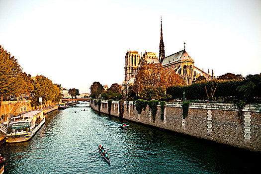 风景,塞纳河,河,巴黎,法国,欧洲