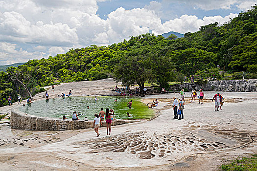 墨西哥,瓦哈卡,流行,地点,放松,自然,泉水