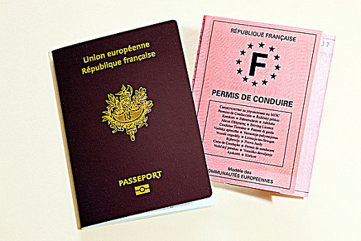 法国,驾驶,护照