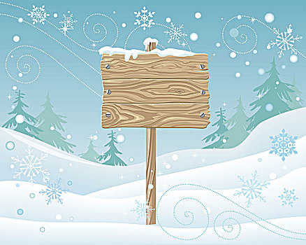 木质,标识,地点,文字,明信片,贺卡,设计,圣诞快乐,新年快乐,圣诞节,庆贺,冬天,问候,信息,信息板,雪花,风景,矢量