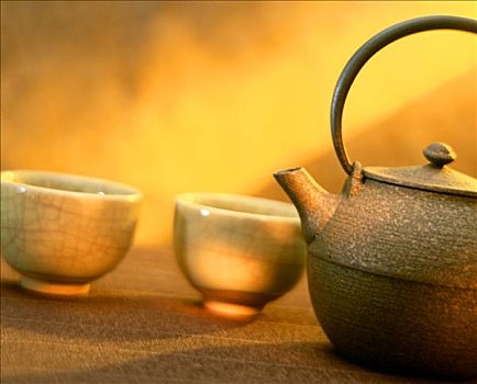 茶壶,茶杯,日本