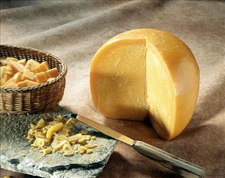 米莫莱特奶酪,法国,硬乳酪,块,薄片,立方体