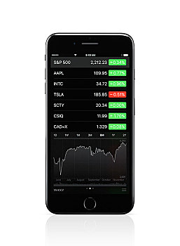 苹果,苹果手机,加,股票市场,展示