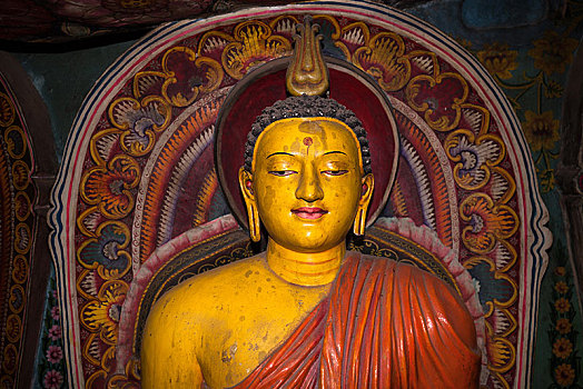 佛像,室内,石头,庙宇,中央省,斯里兰卡,亚洲
