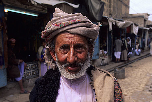 也门,老城,露天市场,市场,肖像