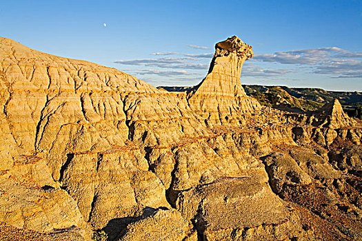 岩石构造,风景,西奥多罗斯福国家公园,城市,北达科他,美国