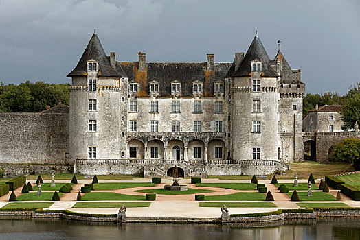 城堡,17世纪,花园,法国,欧洲