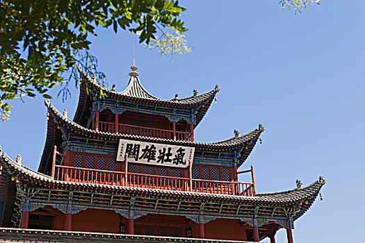 鼓,塔,酒泉,城市,甘肃,中国