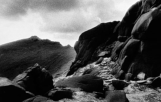 山峦,北爱尔兰,岩石,风景