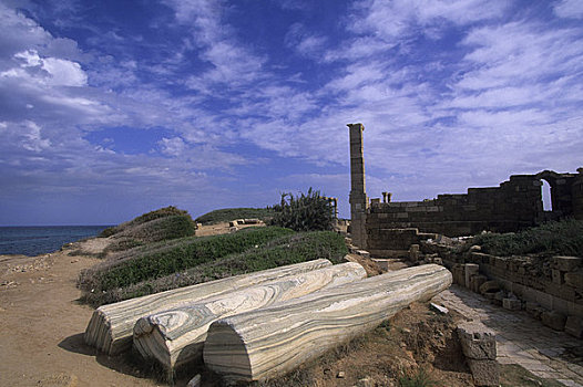 利比亚,靠近,的黎波里,莱普蒂斯马格纳,柱子