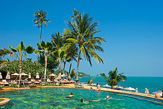 酒店,海滩,苏梅岛,岛屿,泰国,亚洲
