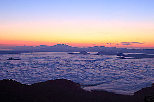 云海,湖,早晨