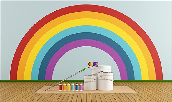 选择,色板,绘画,墙壁,彩虹,彩色