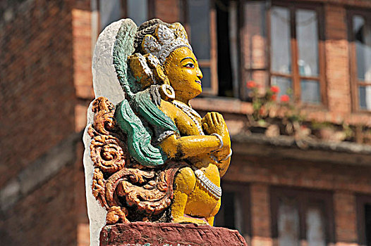 印度,雕塑,杜巴广场,加德满都,尼泊尔,亚洲