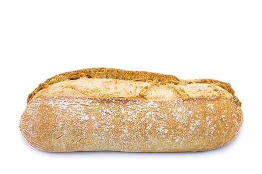 长条面包,隔绝,白色背景