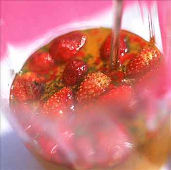 草莓,汤,药草