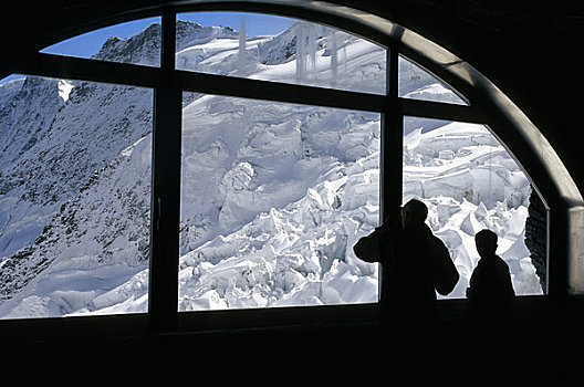 瑞士,伯恩高地,少女峰,列车,冰河,窗户