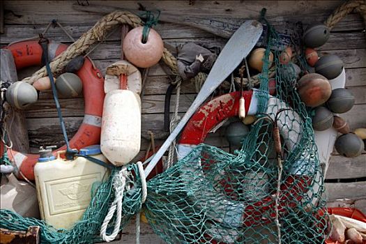 抽象拼贴画,航海业,捕鱼,器具,富埃特文图拉岛,西班牙