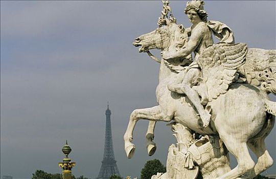 法国,巴黎,地点,协和飞机,雕塑