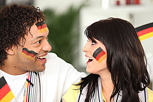 德国人,情侣,高兴,团队,表演