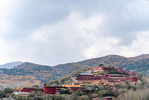 五台山景区的佛教寺庙建筑