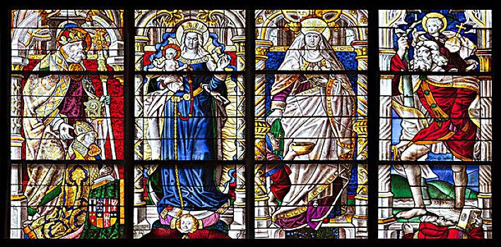 窗户,左边,大主教,赫尔曼,黑森州,图林根州,匈牙利,色彩,弄脏,玻璃,科隆大教堂